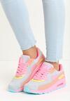 Jasnoszare Neonowe Buty Sportowe Candy