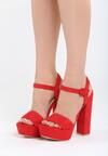 Czerwone Sandały Chic Heels
