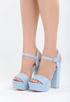 Niebieskie Sandały Chic Heels