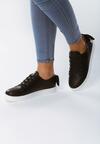 Czarne Buty Sportowe Sparkling Bowknot