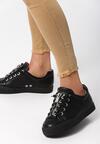 Czarne Buty Sportowe Zip-On