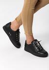 Czarne Buty Sportowe Zip-On