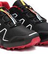 Czarno-Czerwone Buty Sportowe Hidden Track