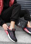Czarno-Czerwone Buty Sportowe Tryxyla
