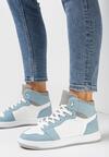 Biało-Niebieskie Sneakersy Larainy