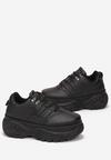 Czarne Sneakersy na Platformie Cimorior