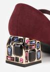 Pantofi cu toc Bordo