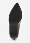 Czarne Klasyczne Czółenka na Szpilce ze Skórzaną Wkładką Valenthea