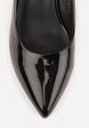Czarne Klasyczne Czółenka na Szpilce ze Skórzaną Wkładką Valenthea