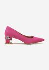 Pantofi cu toc Fucsia