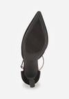 Czarne Czółenka Vices z Imitacji Zamszu na Obcasie Klepsydra Esiriva