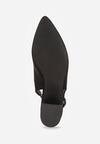 Czarne Sandały Vices na Obcasie Bez Pięty ze Skórzaną Wkładką Ciariliana