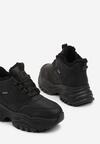 Czarne Botki w Stylu Sneakersów Chunky na Grubej Podeszwie Leandre