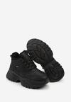 Czarne Botki w Stylu Sneakersów Chunky na Grubej Podeszwie Leandre