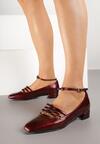 Pantofi cu toc Bordo