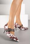 Pantofi cu toc Negru cu alb