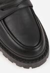 Czarne Mokasyny Vices na Grubej Podeszwie Viara