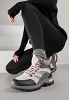 Szare Buty Trekkingowe Trapery Vices Ozdobione Przeszyciami Narrive