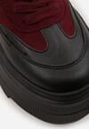 Sneakers Negru cu bordo