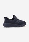 Niebieskie Pikowane Sneakersy na Grubej Tłoczonej Platformie Verta