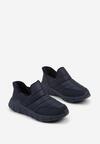 Niebieskie Pikowane Sneakersy na Grubej Tłoczonej Platformie Verta