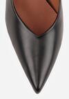 Czarne Szpilki Vices ze Skórzaną Wkładką Amixie