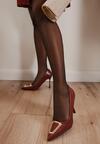 Pantofi stiletto Bordo