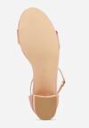 Jasnoróżowe Sandały Vices na Obcasie w Klasycznym Stylu Jelhiris