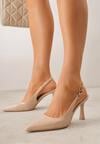 Pantofi stiletto Bej închis