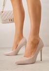 Pantofi stiletto Bej