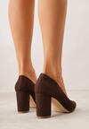 Pantofi cu toc Maro