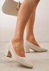 Pantofi cu toc Bej