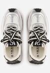 Srebrne Sneakersy VICES w Stylu Streetwearowym na Grubej Podeszwie Ilinatea