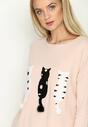 Różowy Sweter Triple Cat