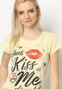 Żółty T-shirt Kiss Me