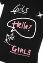 Czarny T-shirt Hello Girls