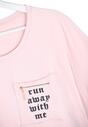 Różowy T-shirt Print Gothic