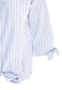 Niebiesko-Biała Koszula Stripy Pearled
