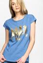 Niebieski T-shirt Golden Birds