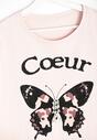 Różowy T-shirt Papillon