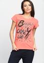 Koralowy T-shirt Beauty and Crazy Live