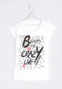 Biały T-shirt Beauty and Crazy Live
