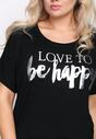 Czarny T-shirt Love To Be Happy