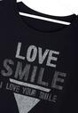 Granatowy T-shirt Love Smile