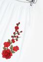 Białe Spodnie Dresowe Rosy Roses