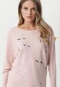 Pulover Roz deschis