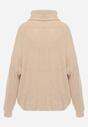 Pulover pe gât Bej