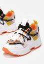 Biało-Pomarańczowe Sneakersy Kerokeis