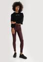 Bordowe Spodnie Skinny Klemene