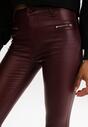 Bordowe Spodnie Skinny Klemene